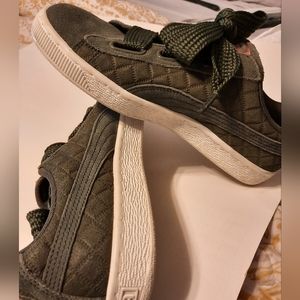 PUMA Olive Suede Like Women's 8.5 Shoes